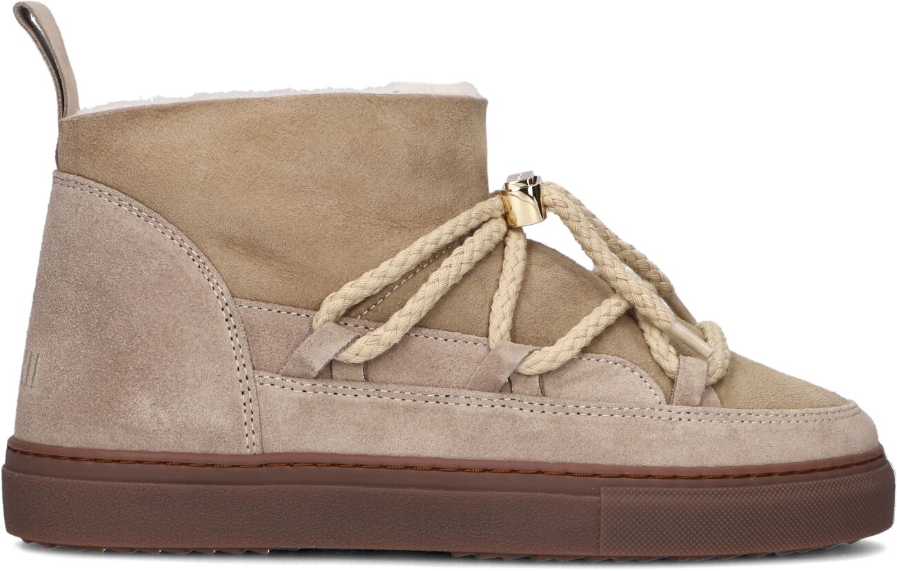Inuikii Vachtlaarzen Dames Classic Low, Maat: 37, Materiaal: Leer, Kleur: Beige