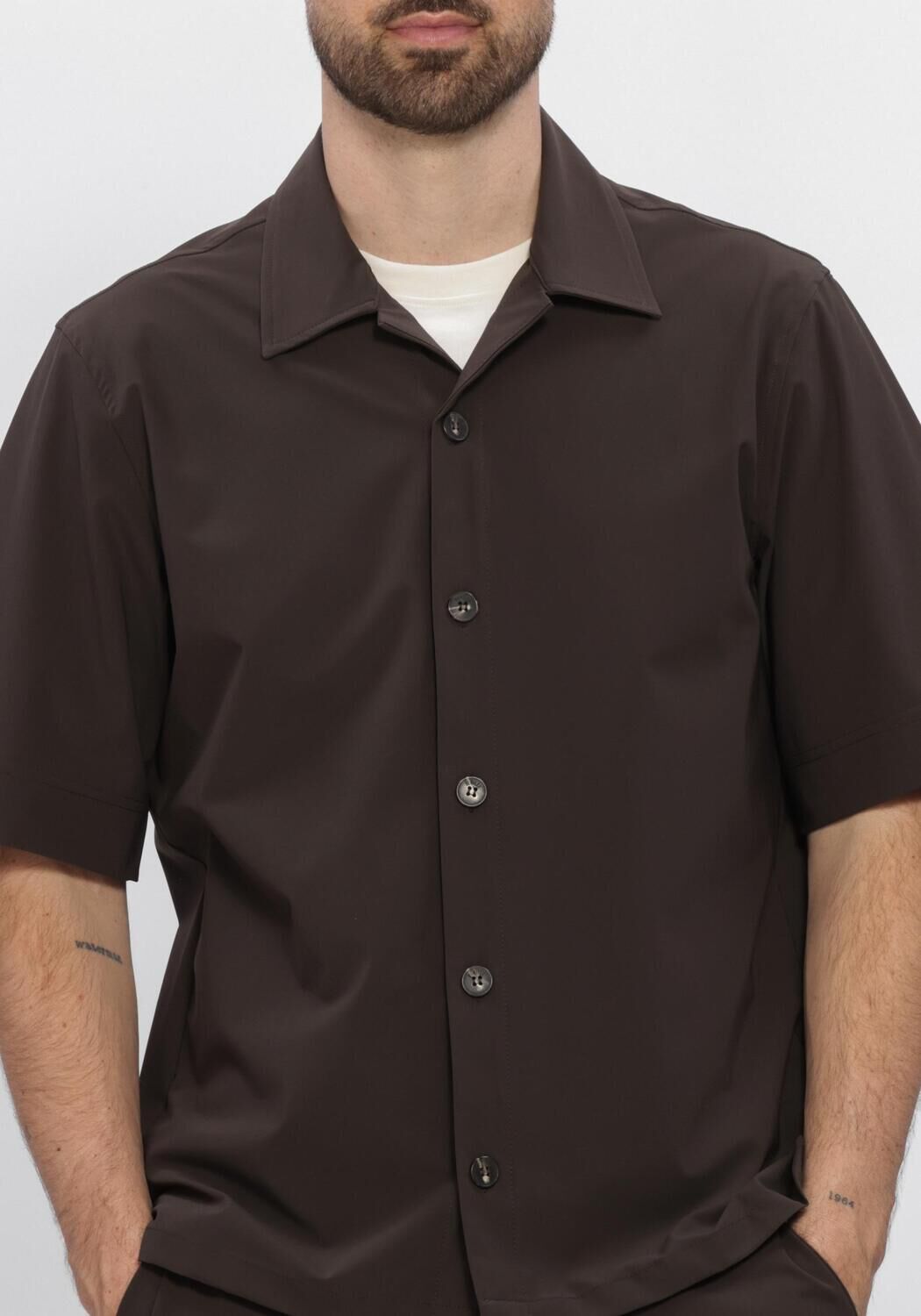 Bruine FERILLI Casual overhemd BEACH CLUB SHIRT - large