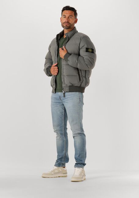 Grijze STONE ISLAND Gewatteerde jas BOMBER - large