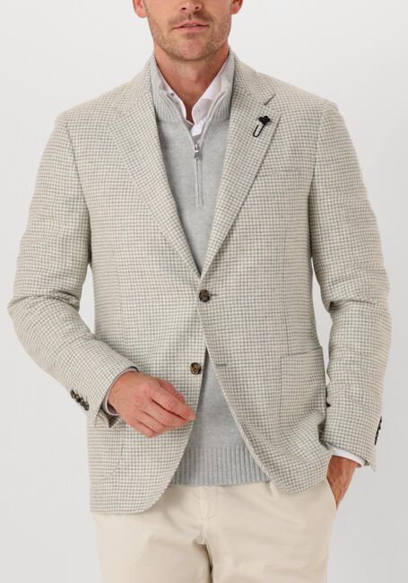 Ecru LARDINI Colberts GIACCA UOMO ICONIC DROP 7 REG - large