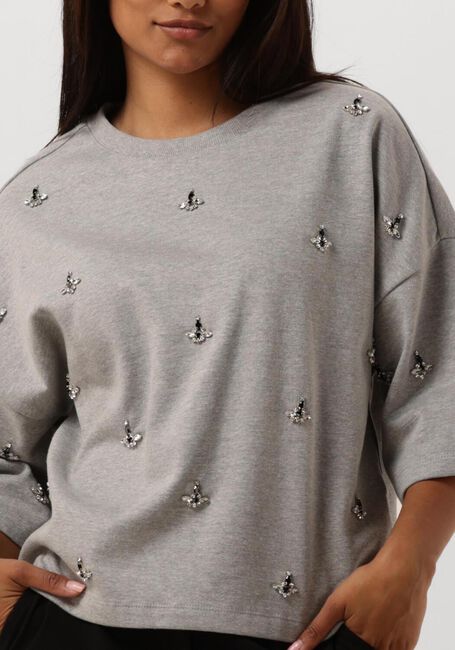 Witte SUMMUM T-shirt BOXY SWEATSHIRT EMBELLISHED SWEAT - large