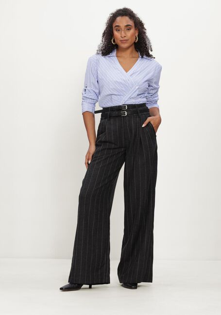Antraciet HAUTE L'AMITI&Eacute; Wijde broek IVANNA BELT TALL PANT - large