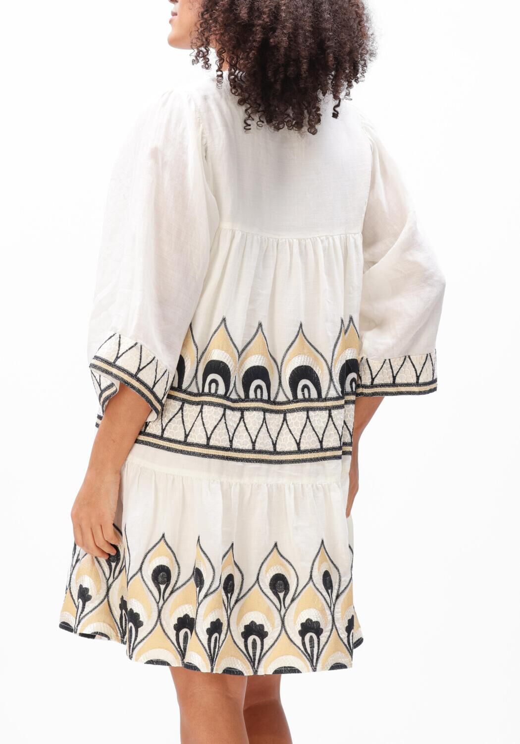 Gebroken wit GREEK ARCHAIC KORI Mini jurk S26K-4033165 - large