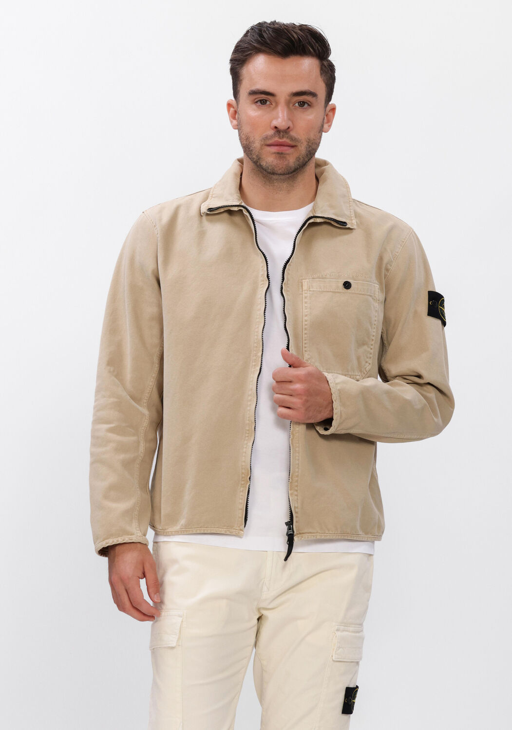Beige STONE ISLAND Overshirts SHIRTS S0184 - large