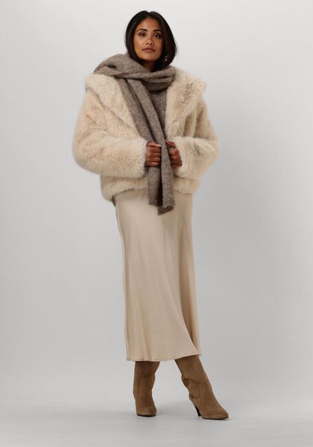 Beige ALTER EGO Faux fur jas MOLLY - large