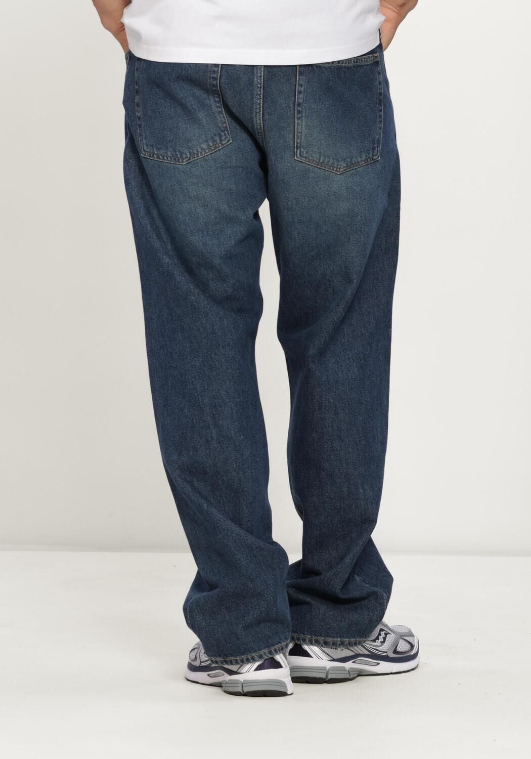 Blauwe OLAF HUSSEIN Wide jeans REGULAR DENIM PANT - large