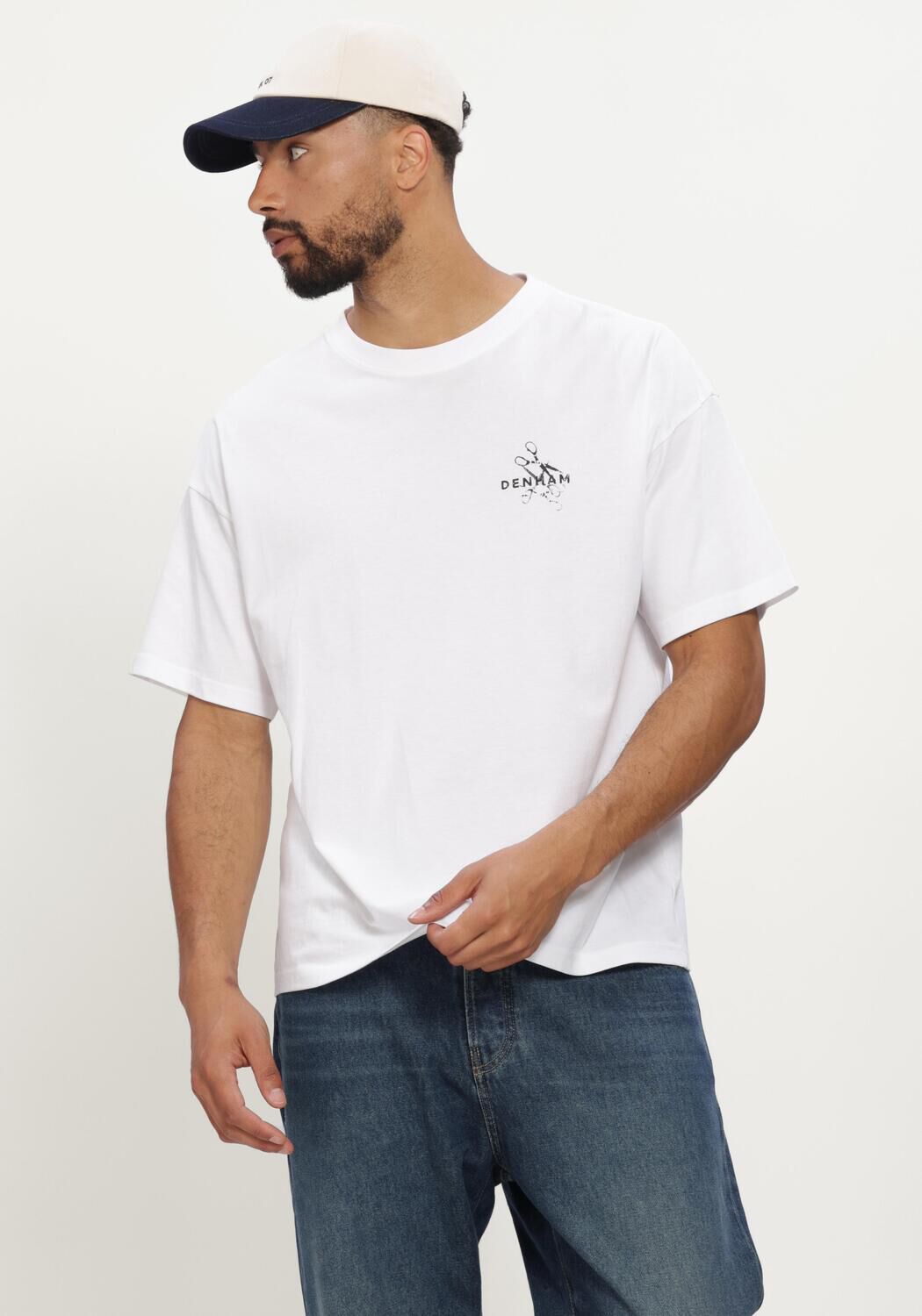 Witte DENHAM T-shirt FRAME - large