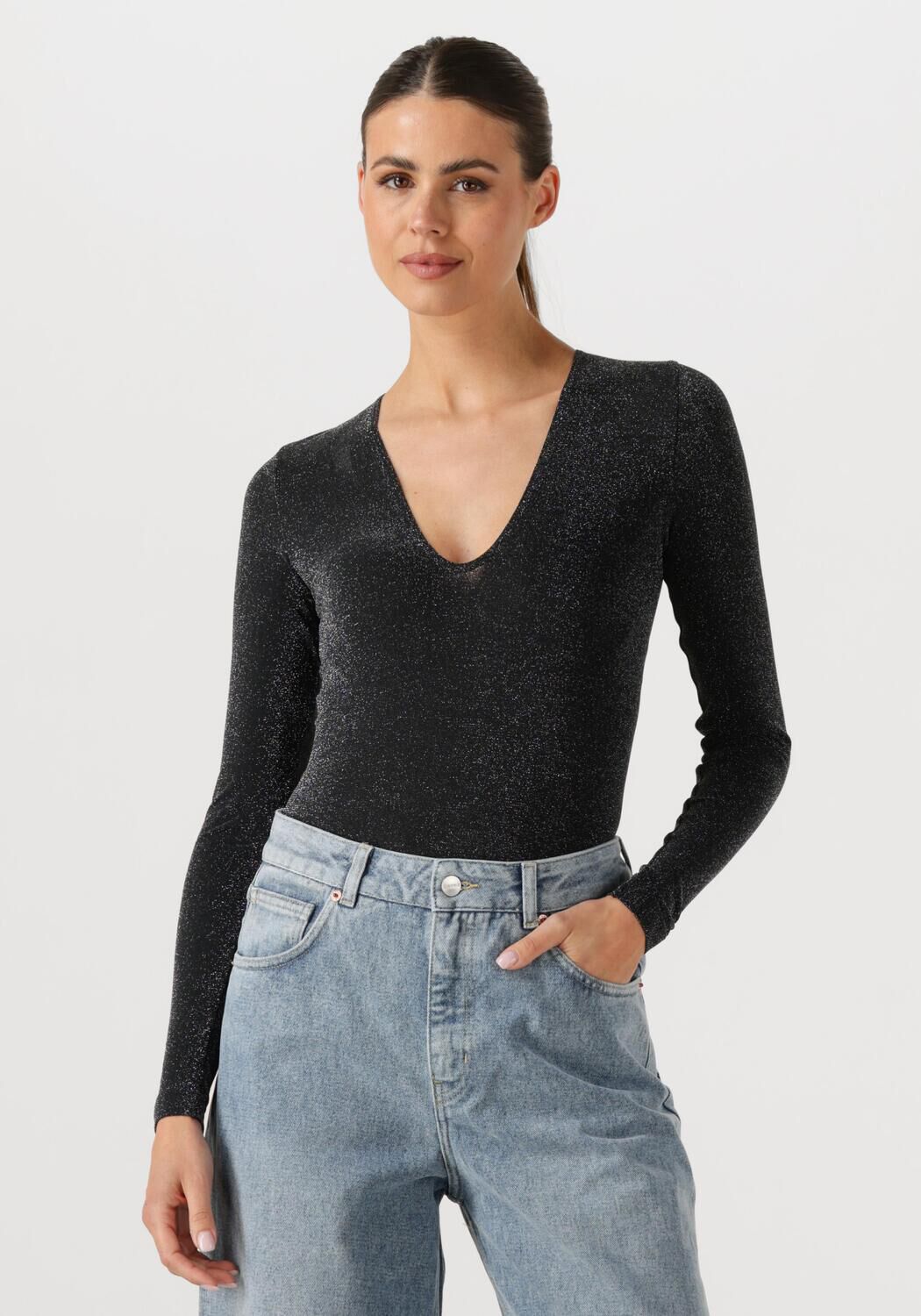 Wolford Top Dames Shimmer Body, Maat: M, Kleur: Zwart afbeelding