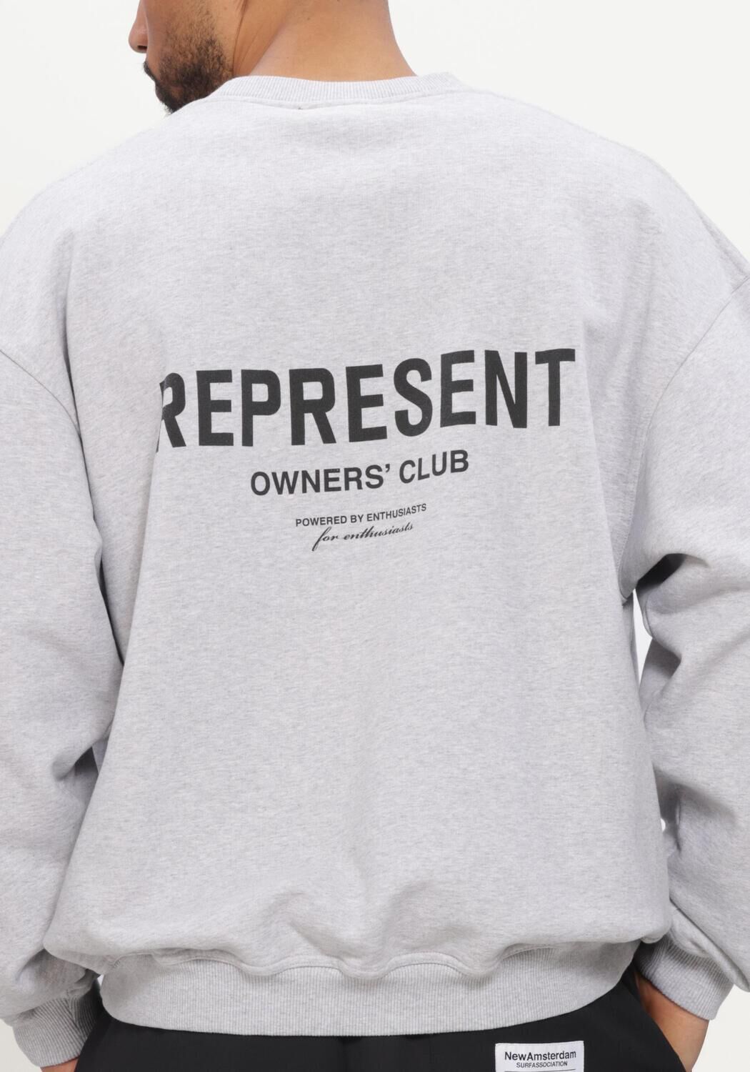 Lichtgrijze REPRESENT Sweater REPRESENT OWNERS CLUB SWEATER - large
