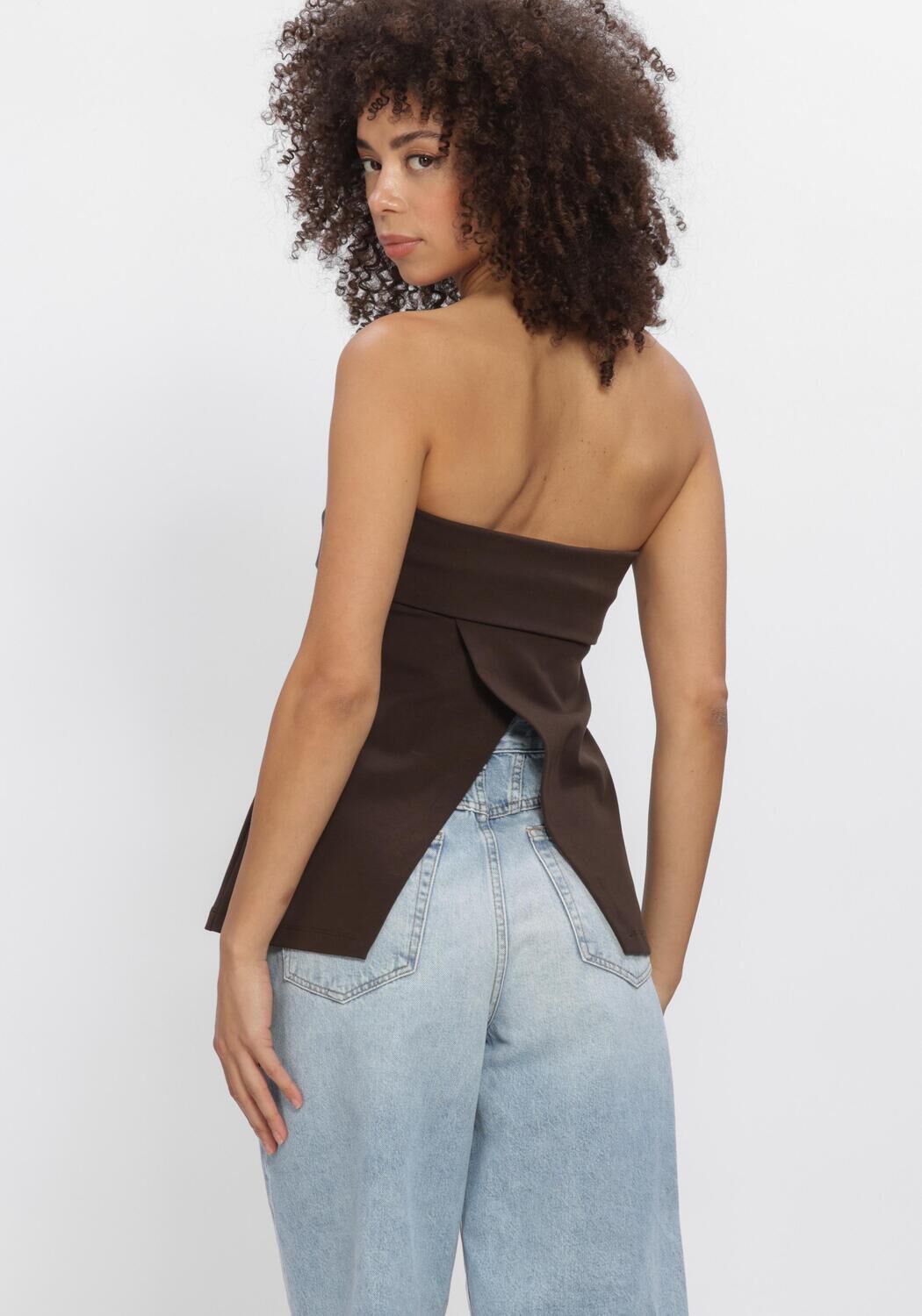 Bruine CLOSED Tops & T-shirts PEPLON TOP - large