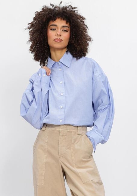 Lichtblauwe CLOSED Blouses CAPE SHIRT - large