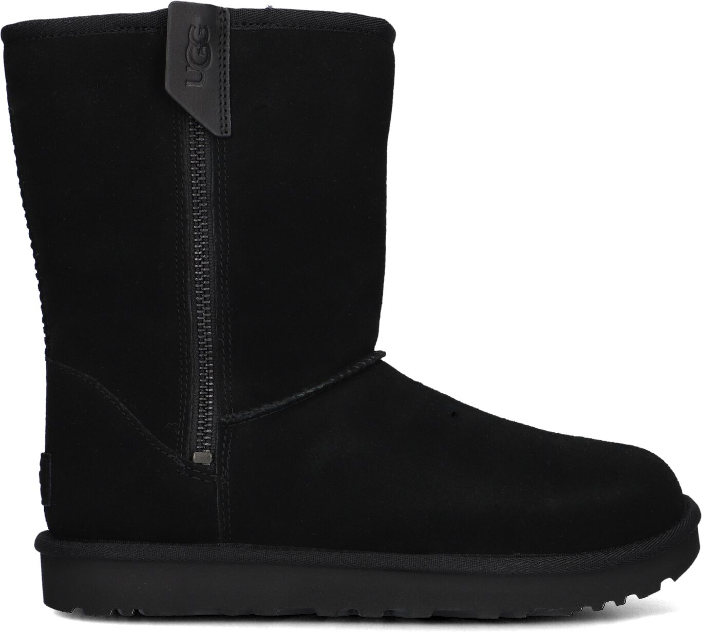 UGG Vachtlaarzen Dames Classic Short Bailey Laars Met Zip, Maat: 43, Kleur: Zwart