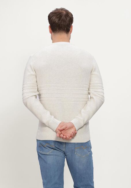 Ecru GENTILUOMO Trui ROUND NECK LS - large