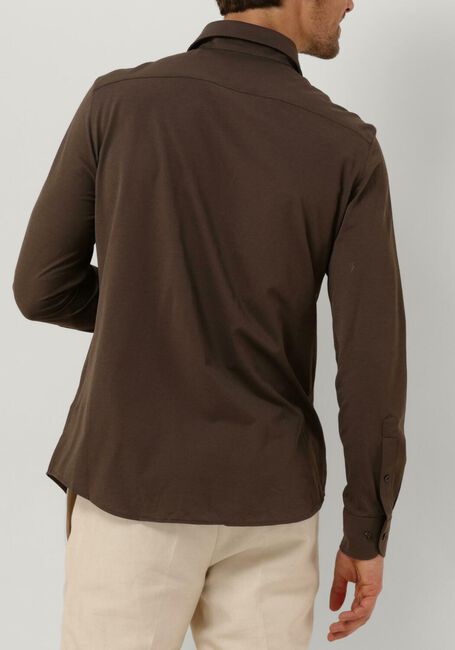 Bruine PROFUOMO Klassiek overhemd SHIRT X-CUTAWAY JAPANESE KNITTED - large
