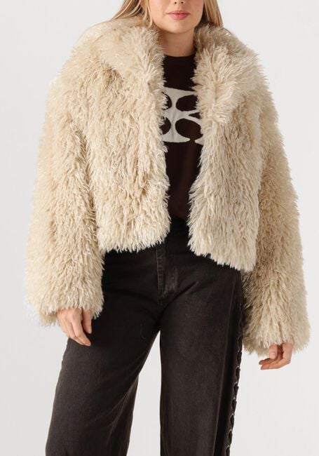 Beige SECOND FEMALE Teddy jas OPHIE JACKET - large