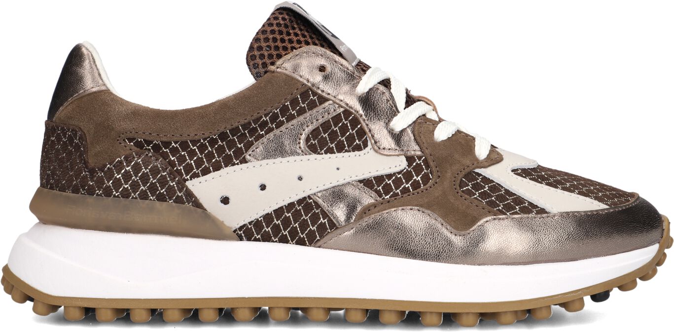 Floris van Bommel Lage Sneakers Dames Sfw-10153 Noppi, Maat: 37,5, Materiaal: Leer, Kleur: Bronskleurig afbeelding 1