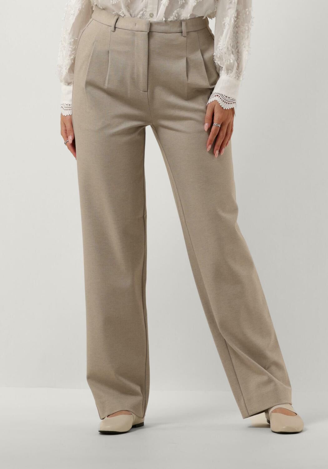 Bruuns Bazaar Pantalon Dames Lucilay Ivala Pants, Maat: M, Kleur: Beige