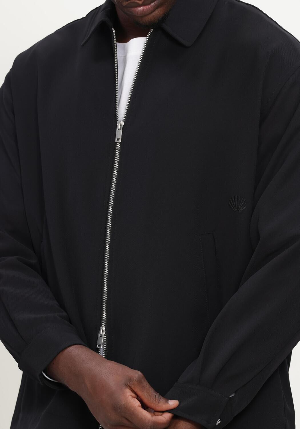 Zwarte NEW AMSTERDAM SURF ASSOCIATION Vest ZIP UP SHIRT BLACK - large