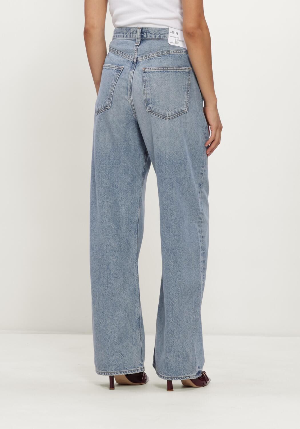 Blauwe AGOLDE Wide jeans LOW CURVE JEAN IN RESE - large