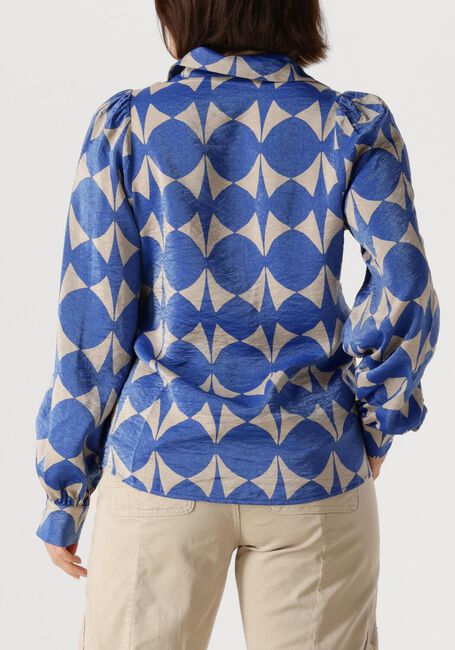 Blauwe SUMMUM Blouses BLOUSE TWO TONE PRINT - large