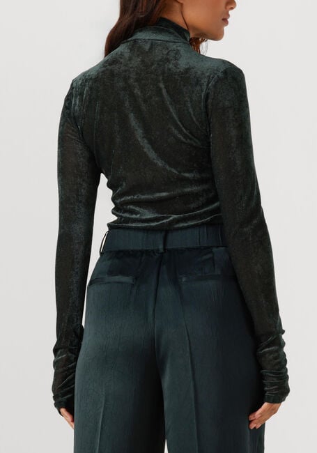 Donkergroene DANTE6 Top OLYA VELVET LAYERING MESH TOP - large