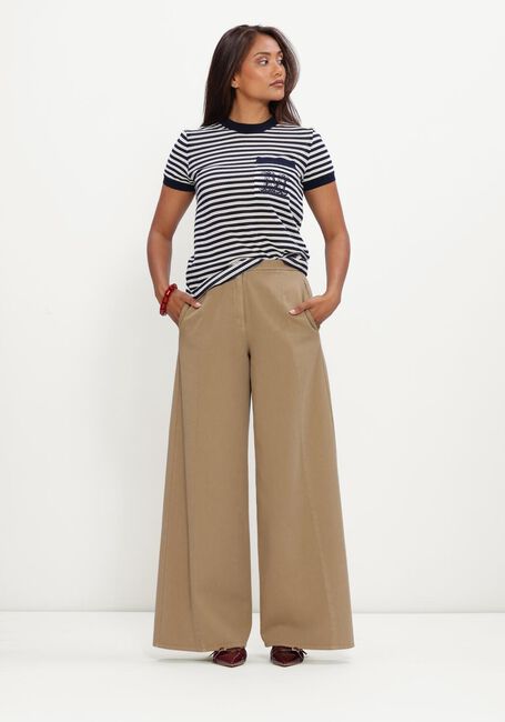 Camel FORTE FORTE Wijde broek FLUID COTTON TWILL WIDE LEG PANTS - large