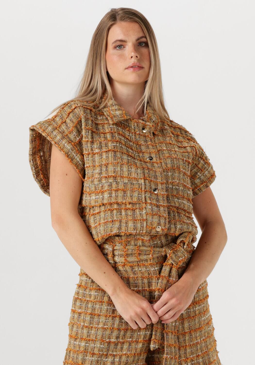 Amaya Amsterdam Gilet Dames Emma Gilet, Maat: L, Kleur: Oranje afbeelding 1
