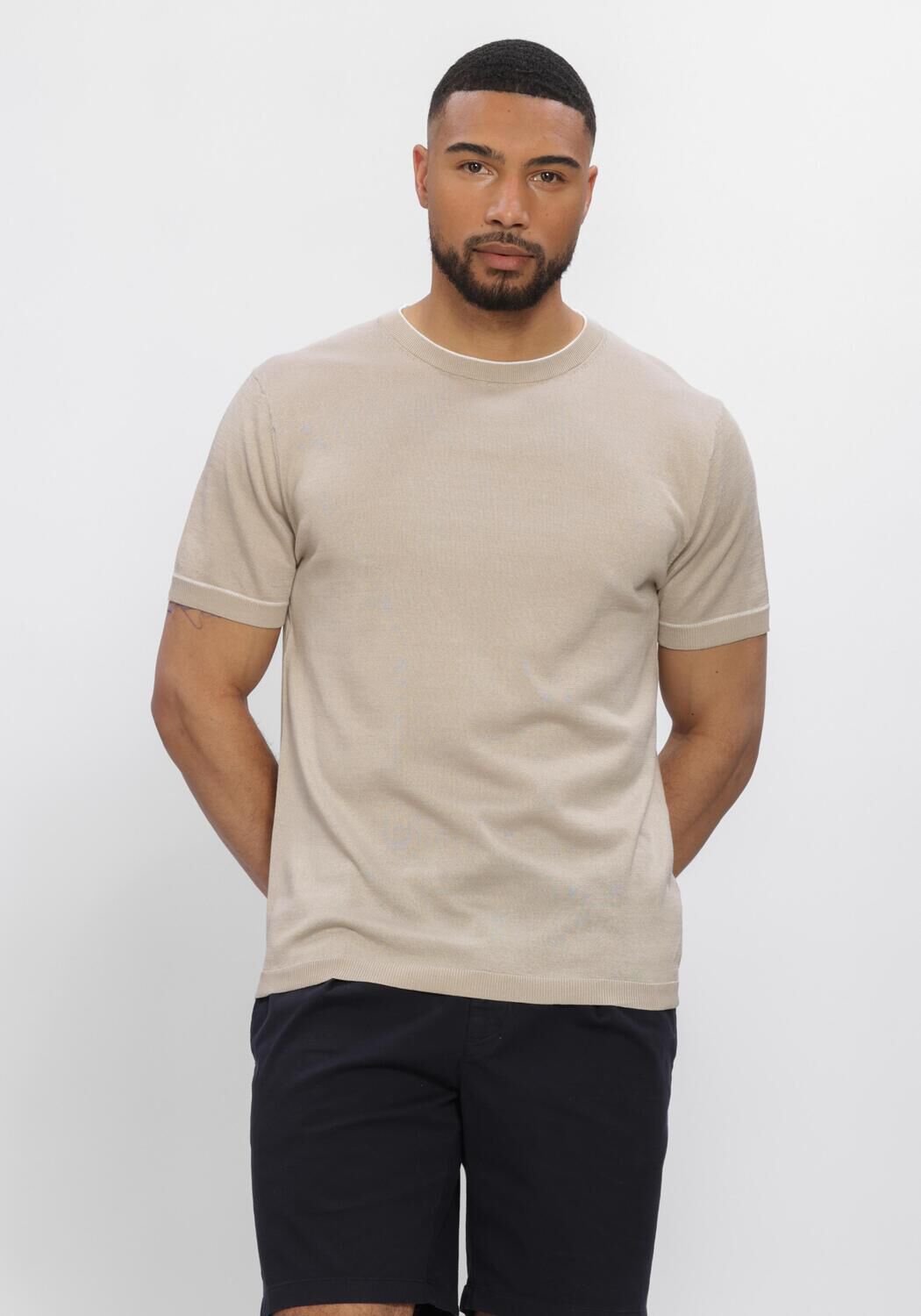 Beige STEFANO LAURAN Polo T-SHIRT BROR - large