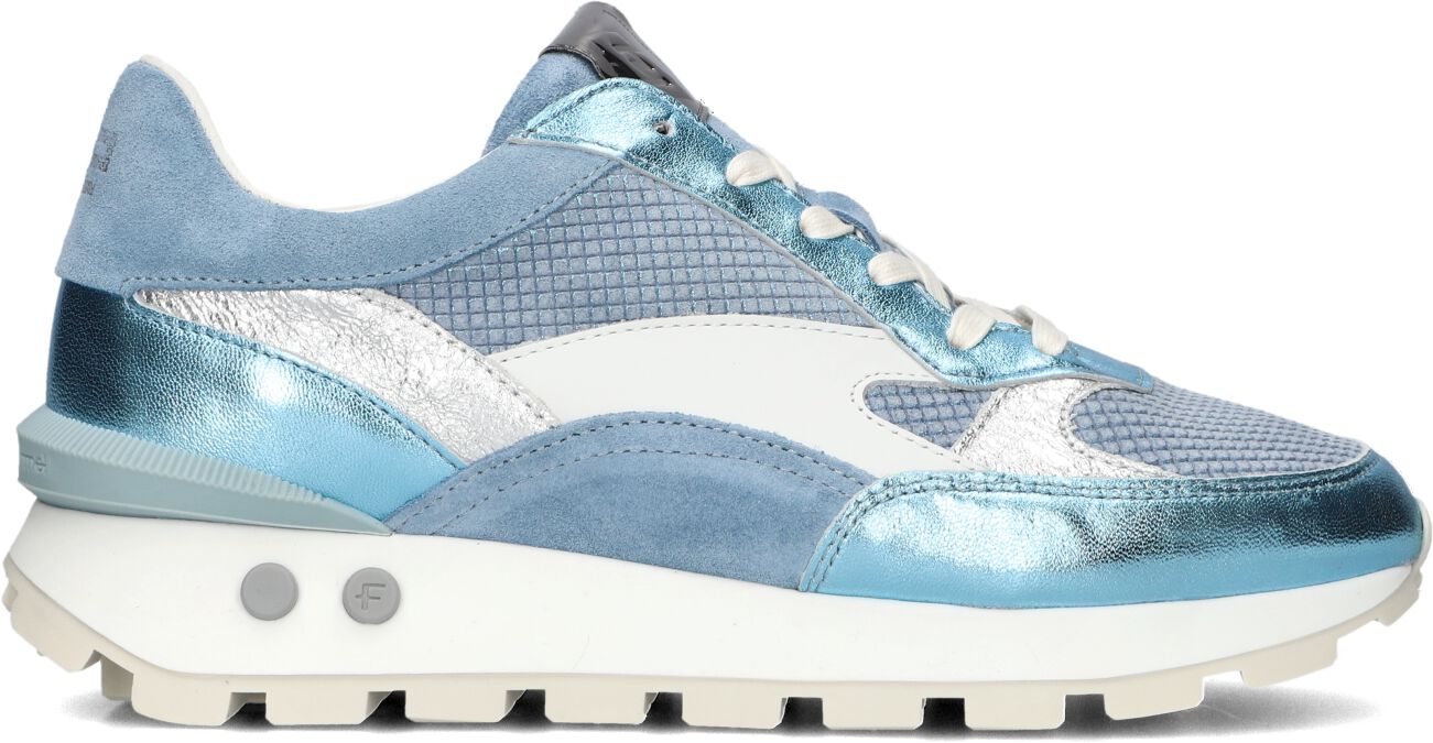 Floris van Bommel Lage Sneakers Dames Sfw-10098, Maat: 35, Materiaal: Leer, Kleur: Blauw