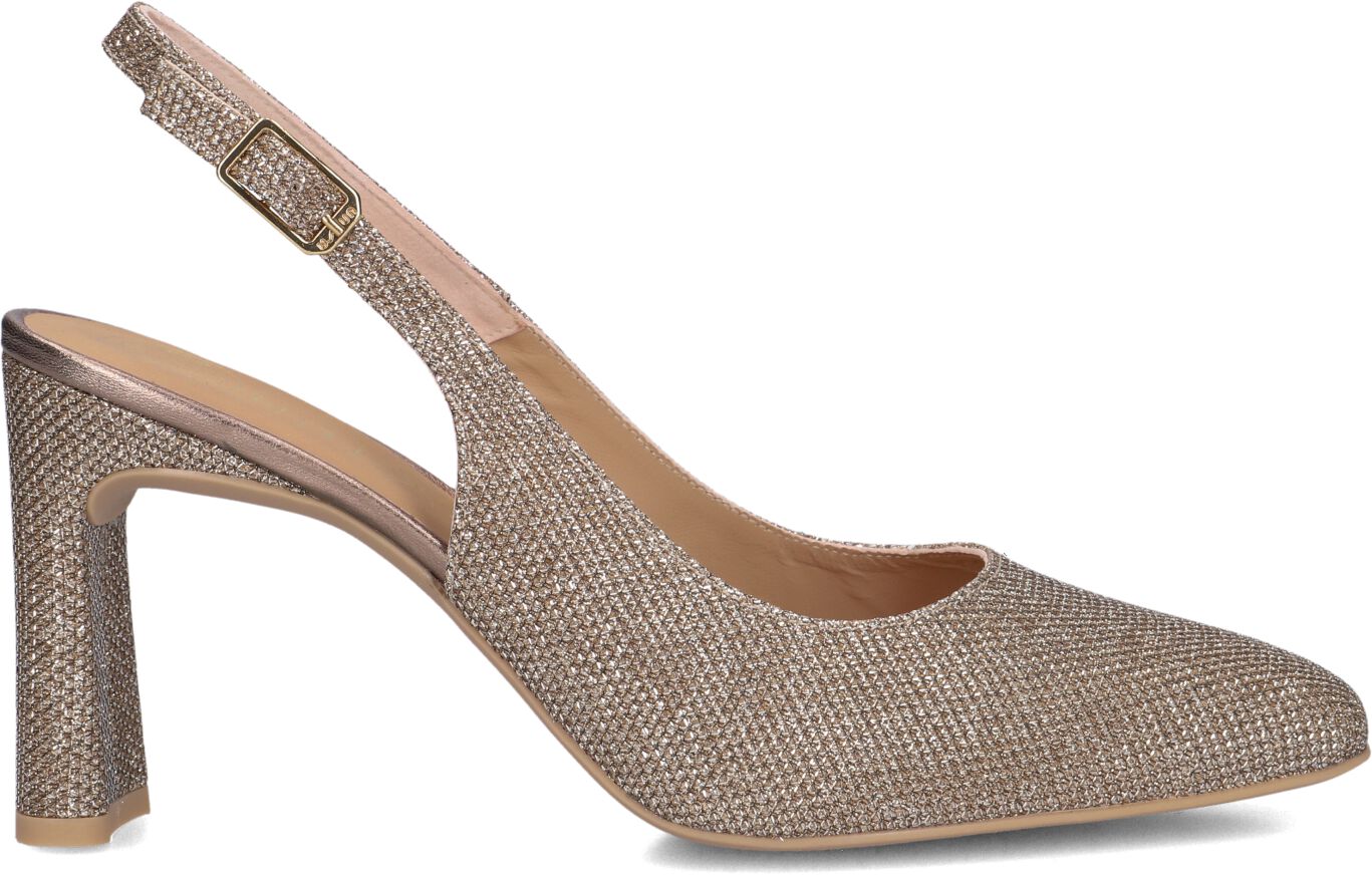 Unisa Slingbacks Dames Winna, Maat: 39, Materiaal: Textiel, Kleur: Goudkleurig afbeelding 1