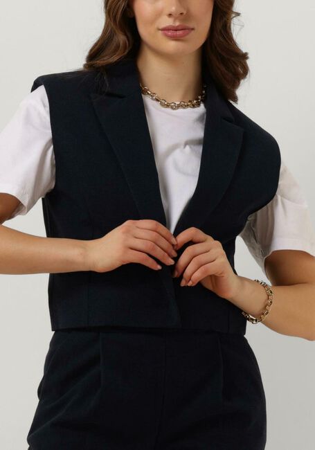 Donkerblauwe RUBY TUESDAY Gilet RELIN CROPPED WAISTCOAT - large