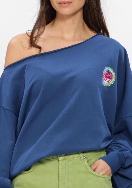 Blauwe STIEGLITZ Sweater MAIK OFF SHOULDER SWEATER - large