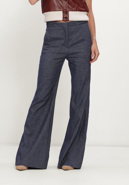 Donkerblauwe DOROTHEE SCHUMACHER Wijde broek FLUID DENIM PANTS - large