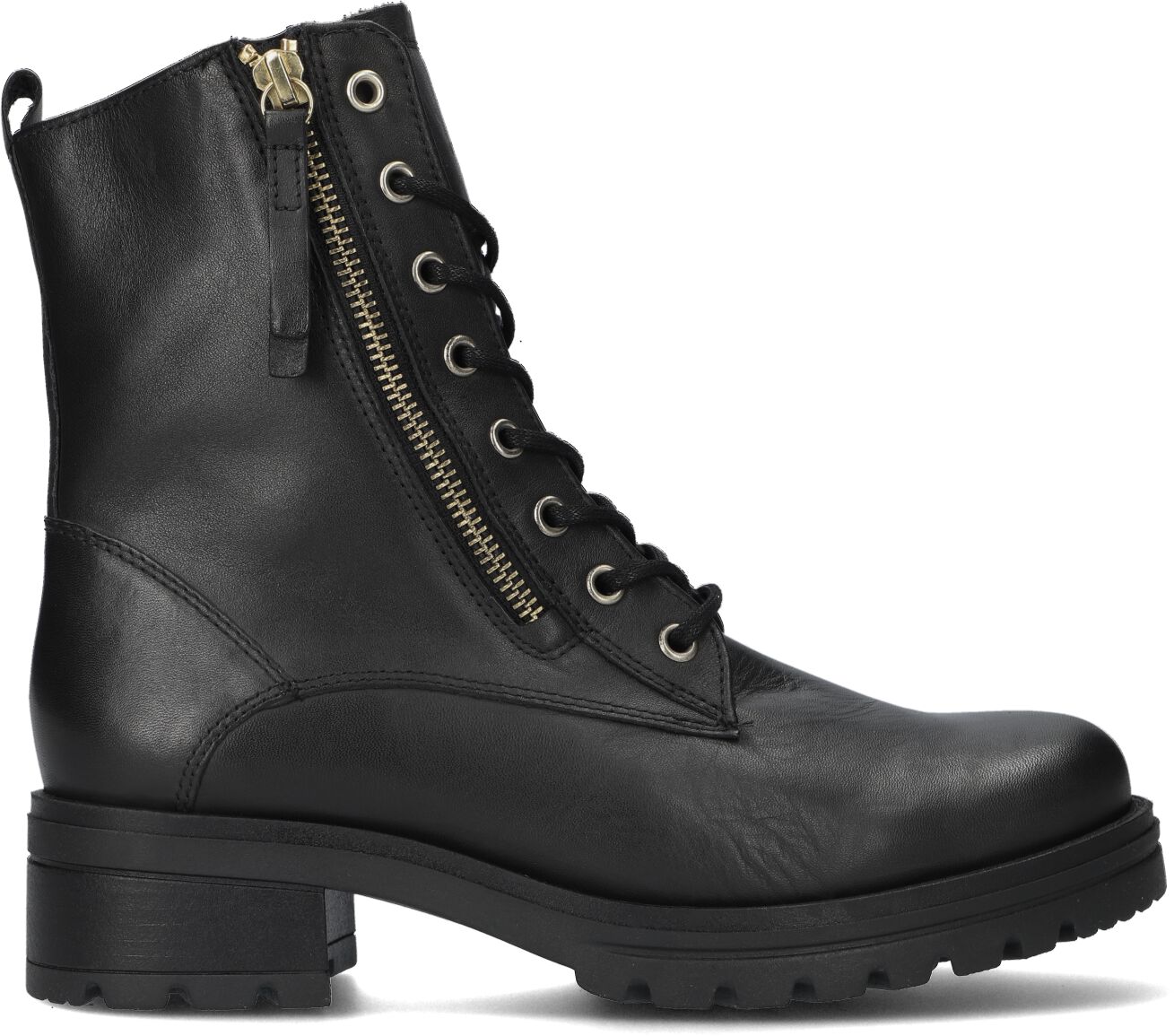 Gabor Veterboots Dames 785.1, Maat: 42,5, Materiaal: Leer, Kleur: Zwart