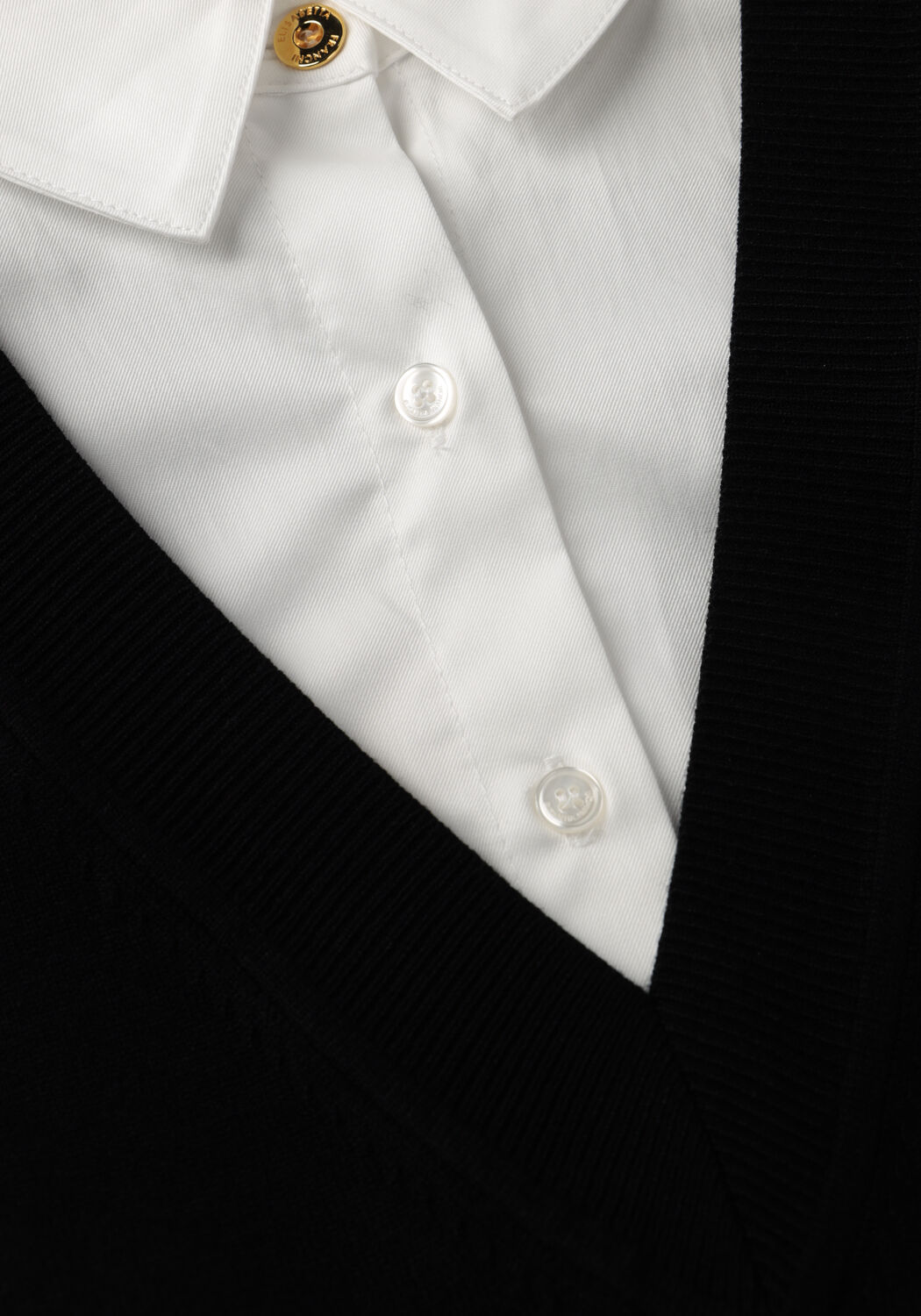 Zwarte ELISABETTA FRANCHI Mini jurk WOMAN'S KNITTED DRESS - large