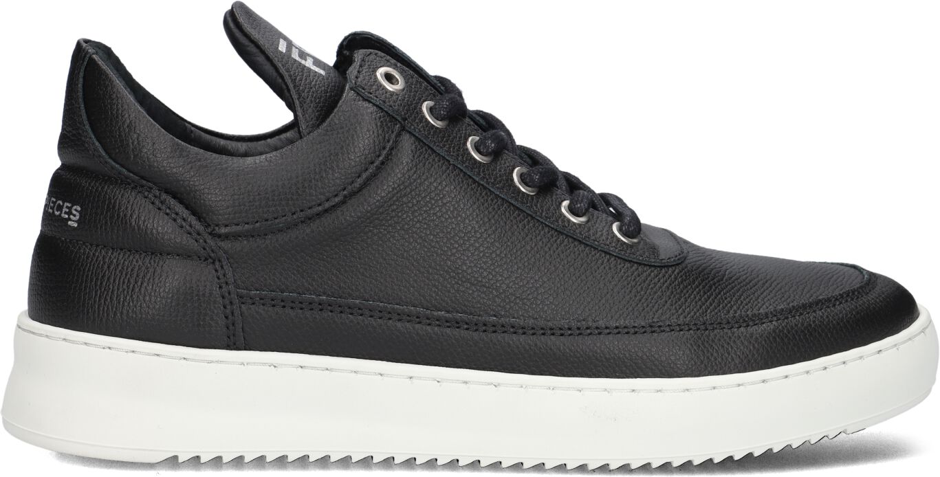 Filling Pieces Lage Sneakers Heren Low Top Crumbs, Maat: 45, Materiaal: Leer, Kleur: Zwart