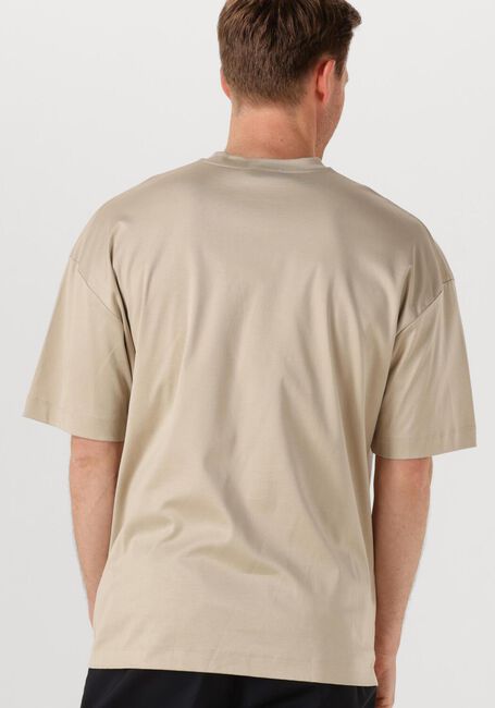 Beige VALENZA T-shirt 1026 INTERLOCK SUPIMA OVERSIZED T SHIRT - large