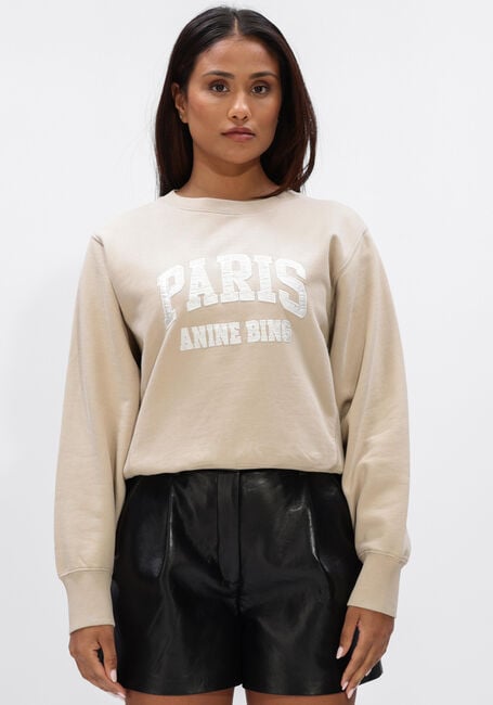Beige ANINE BING Truien/vesten HARRY SHRUNKEN SWEATSHIRT PARIS BEIGE - large