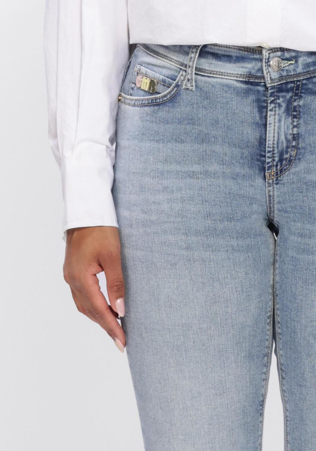 Blauwe CAMBIO Skinny jeans PIPER SHORT - large