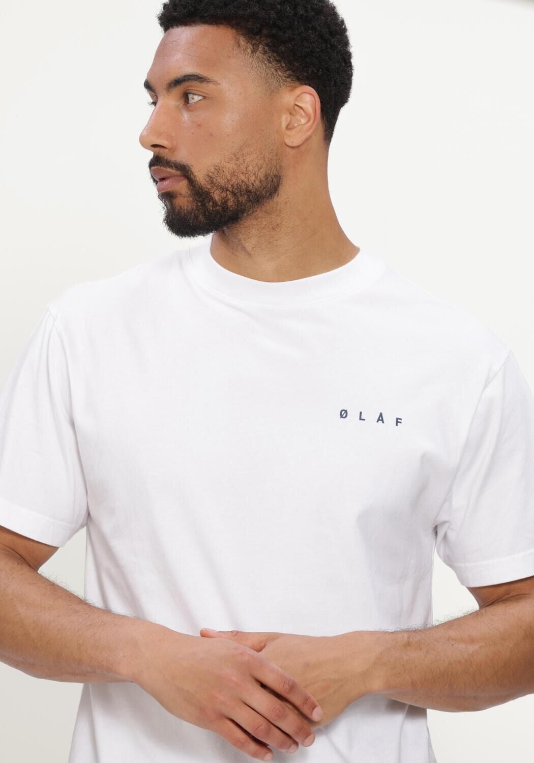 Witte OLAF HUSSEIN T-shirt LASSO FACE TEE - large