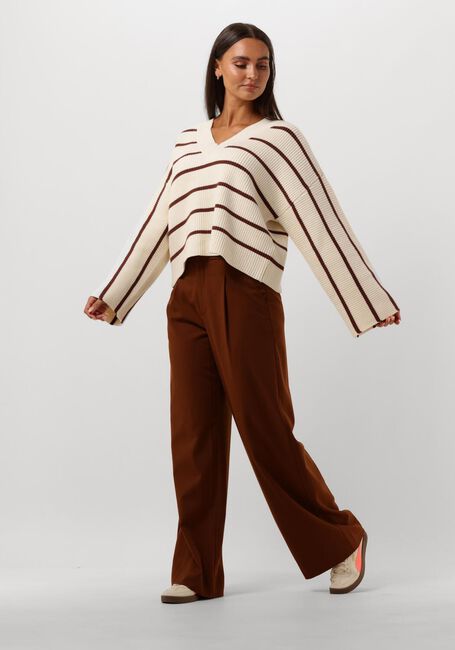 Bruine GESTUZ Pantalon PAULAGZ MW WIDE PANTS - large