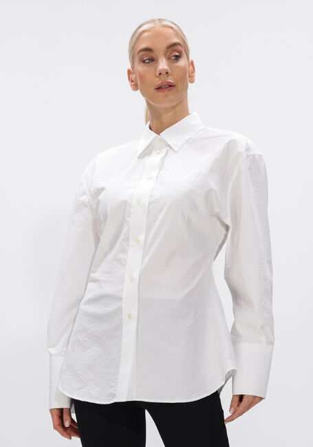 Witte ROHE Top SHAPPED CURSHED POPLIM SHIRT - large