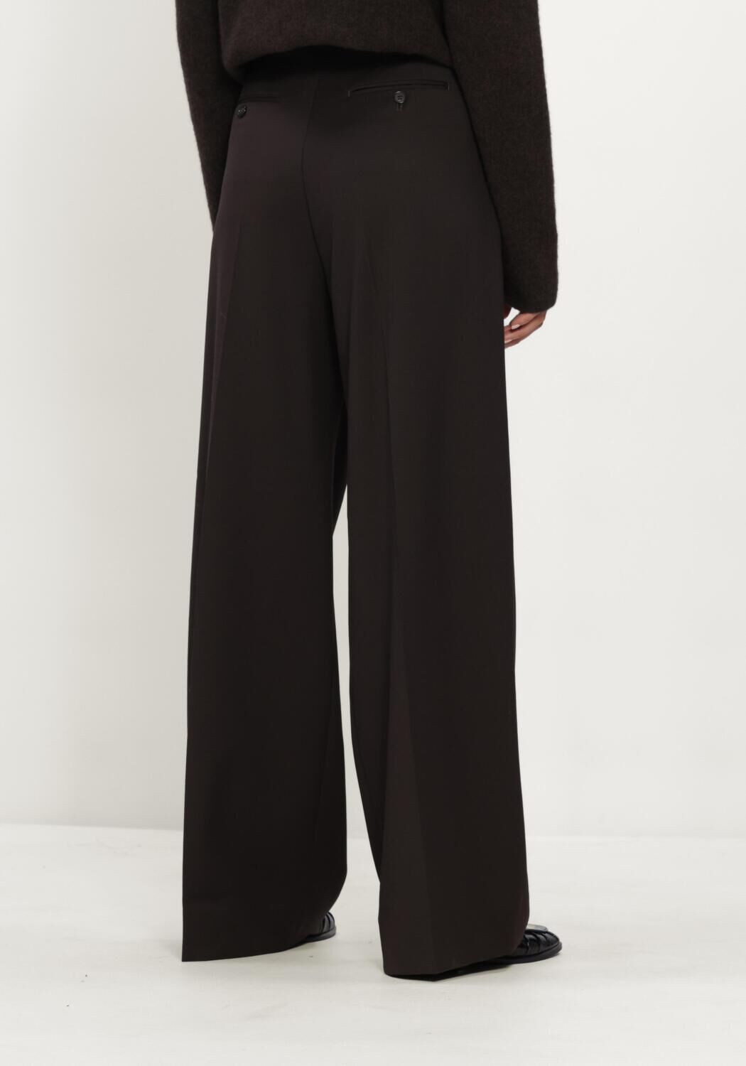 Bruine FILIPPA K Wijde broek DARCEY WOOL TROUSERS - large