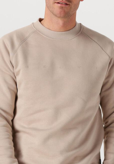 Beige GENTI Trui BASIC LOGO SWEATER - large