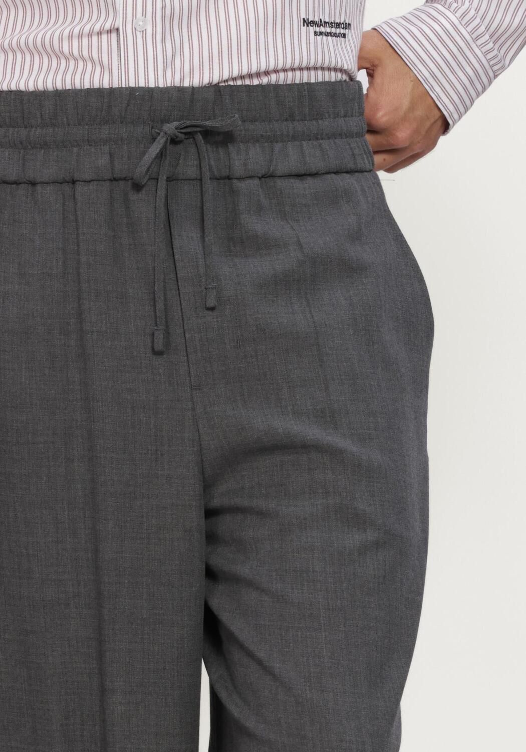 Grijze AMI PARIS Wijde broek ELASTICATED TROUSERS - large