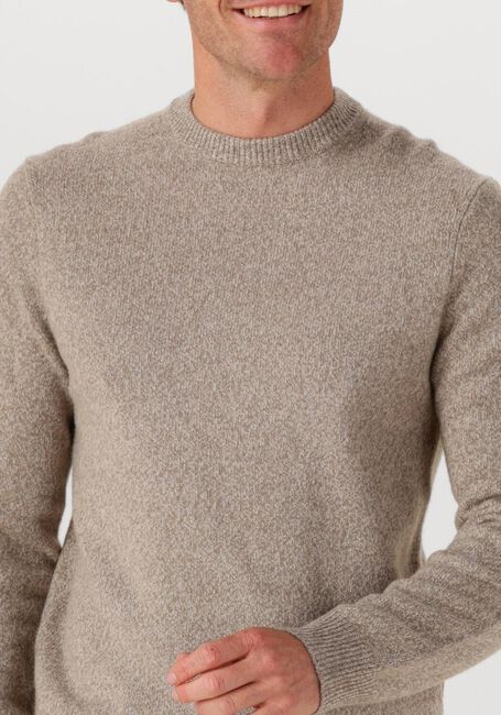 Beige PROFUOMO Trui PULLOVER CREW NECK WOOLBLEND - large