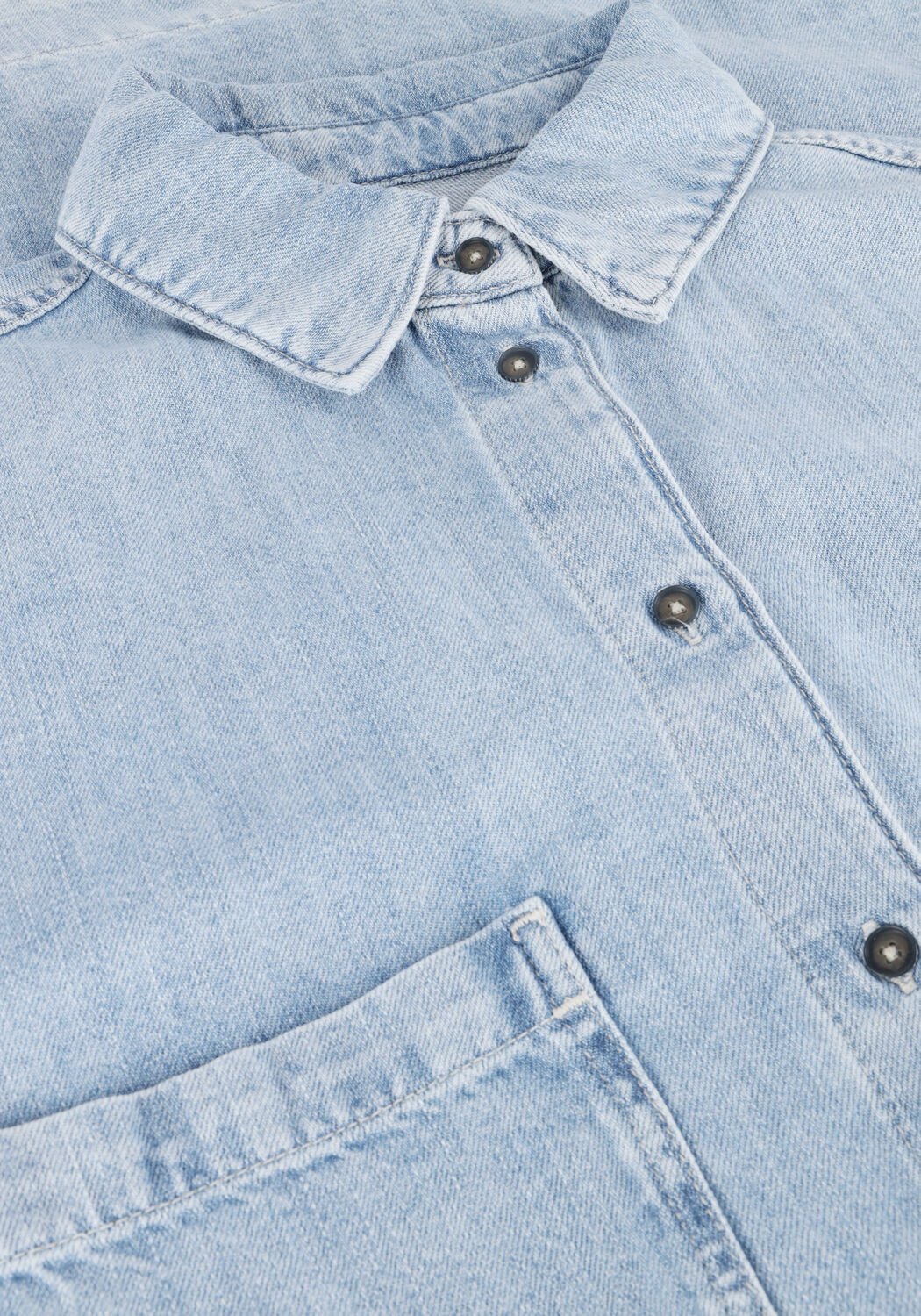 Blauwe 7 FOR ALL MANKIND Mini jurk OVERSHIRT DRESS - large