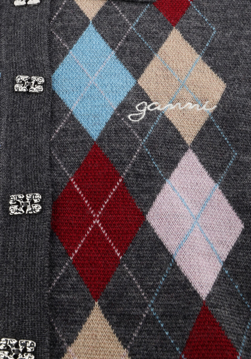 Donkergrijze GANNI Trui K2601 - large