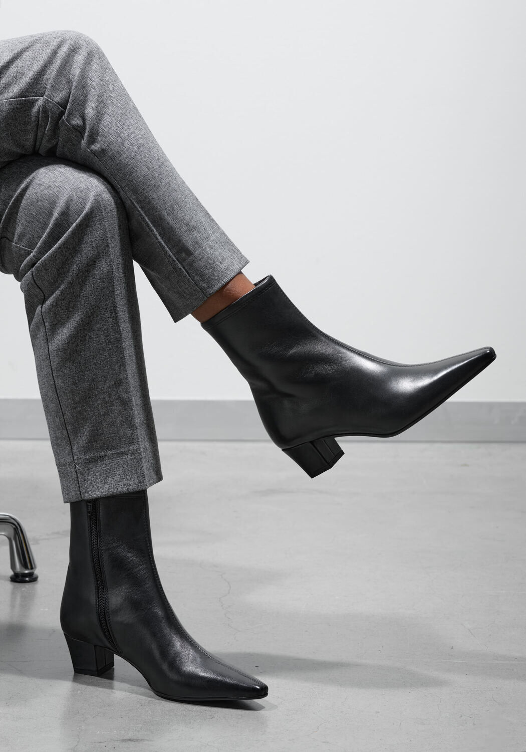 Zwarte STEFANO LAURAN Enkellaarsjes BRENDA 7 - large