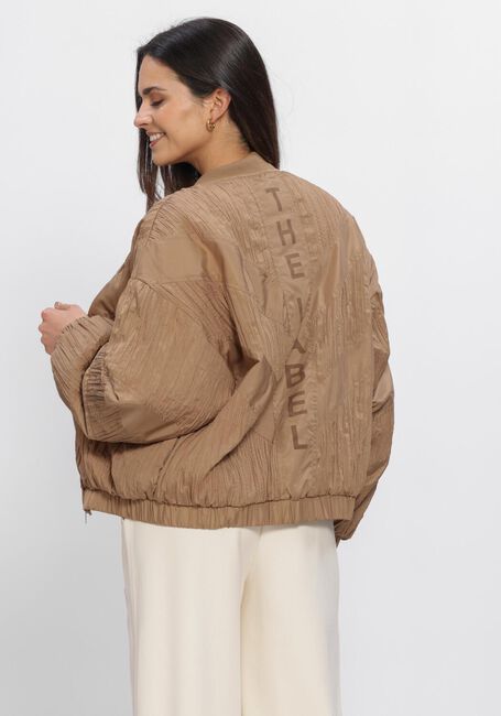 Camel ALIX THE LABEL Jack LADIES WOVEN PLISSE BOMBER - large